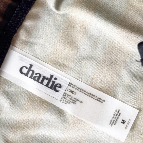 Charlie by MZ Lifeguard Swim Brief Size Medium New Espresso Icon Stripe - Picture 6 of 10